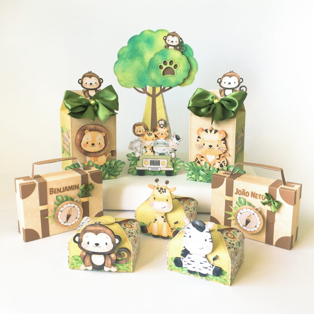 kit-de-papelaria-personalizada-safari-classico-30-caixas-safari